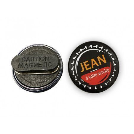 Badge Magnétique personnalisable Diamètre 38 mm